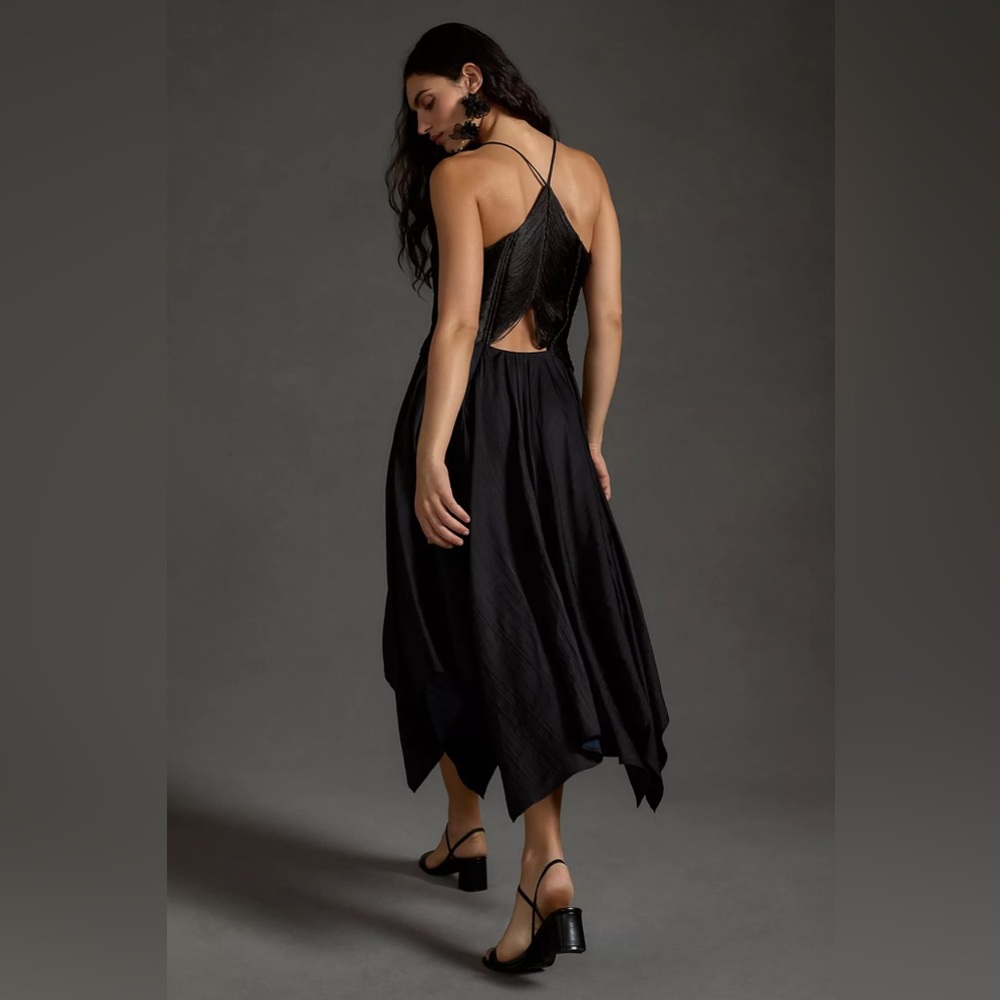 Anthropologie Fringe Bodice Midi Dress - Picture 6 of 16